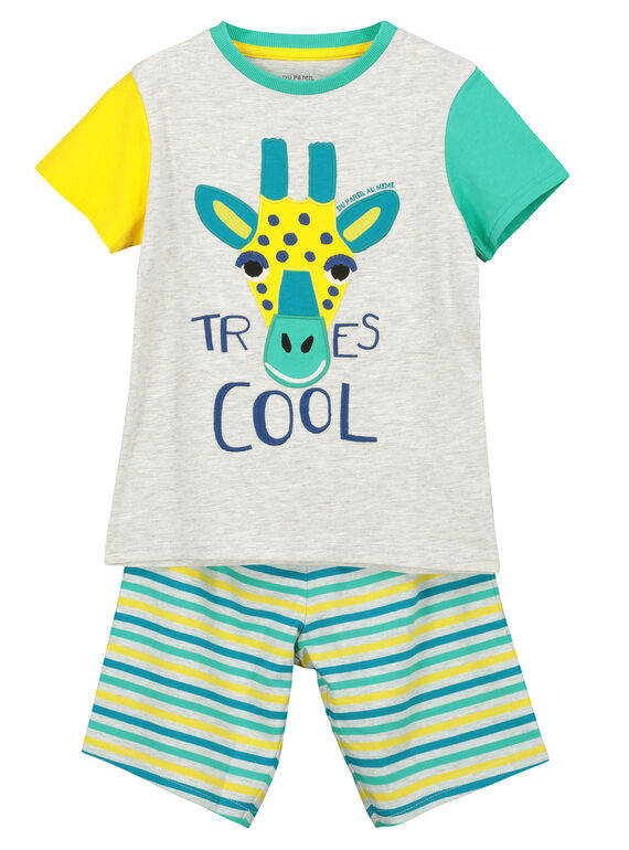 Pijama corto con estampado de jirafa para niño FEGOPYCGIR / 19SH12H1PYJJ906