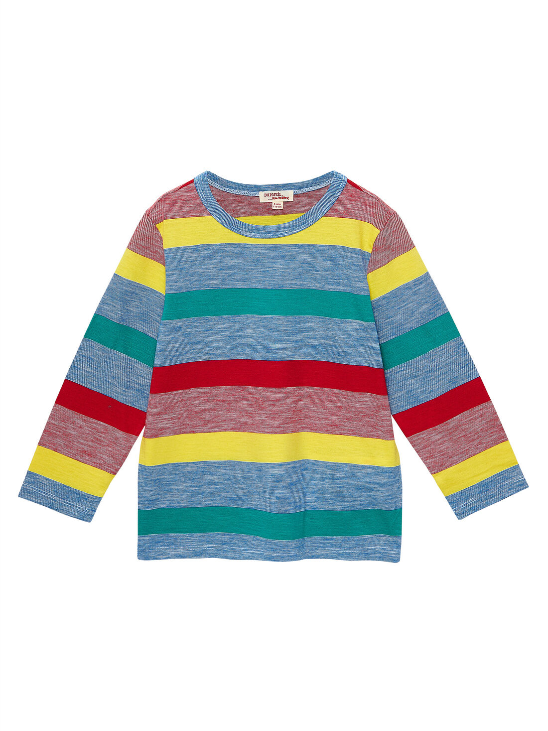 Camiseta rayas colores niño best sale