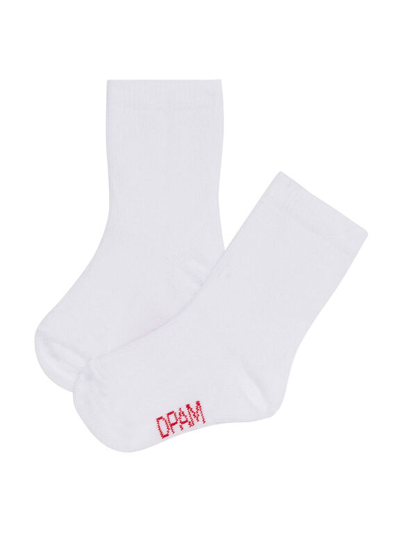Calcetines de color blanco para bebé JYUESCHO4 / 20SI1064SOQA001