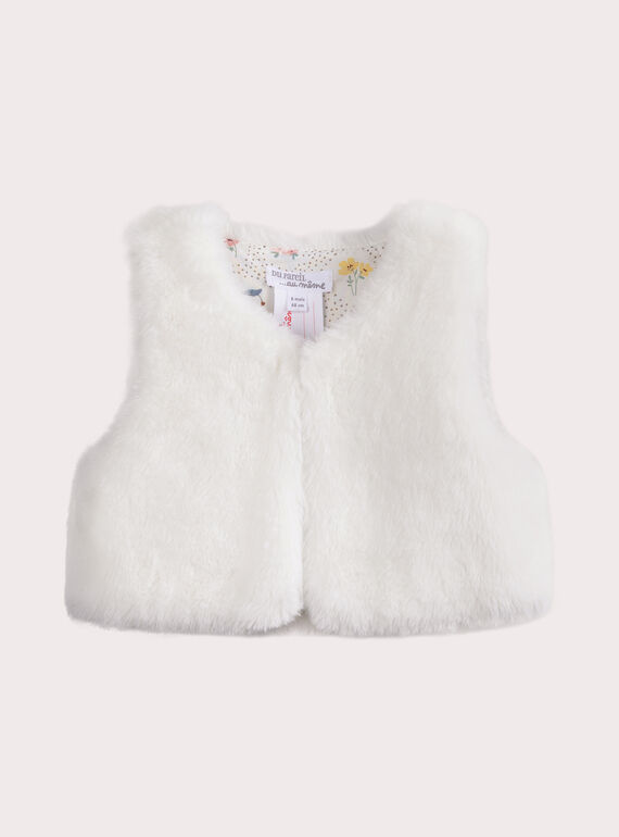 Chaqueta reversible sin mangas para niña recién nacida  VOU1GIL2 / 24WF03C1GIL001