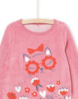 Pijama de jersey y pantalón con estampado flores y gatos PEFAPYJGLA / 22WH1124PYJD318