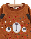 Sudadera marrón con estampado de oso para bebé niño MUFUNSWE / 21WG10M1SWEI820