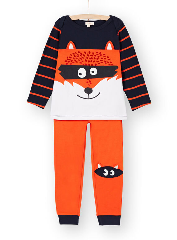 Pijama con lateral de rayas con estampado de zorro para niño LEGOPYJRENA / 21SH125EPYJ705