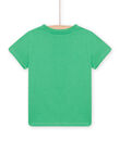 Camiseta verde con estampado de tiburón martillo para niño NOJOTI7 / 22S902C3TMC617