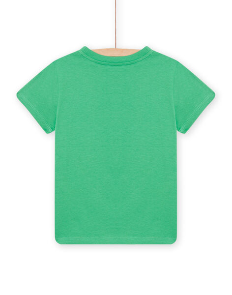 Camiseta verde con estampado de tiburón martillo para niño NOJOTI7 / 22S902C3TMC617