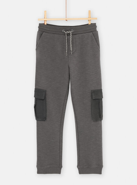 Pantalón de chándal de color gris cargo para niño SOVERJOG / 23W902J1JGBJ901