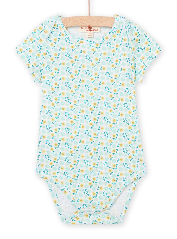 Body crudo, azul y amarillo para bebé niña NEFIBODMER / 22SH13J6BDL001