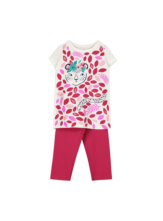 Pijama con estampado de fantasía para niña FEFAPYJPAN / 19SH1195PYJ001
