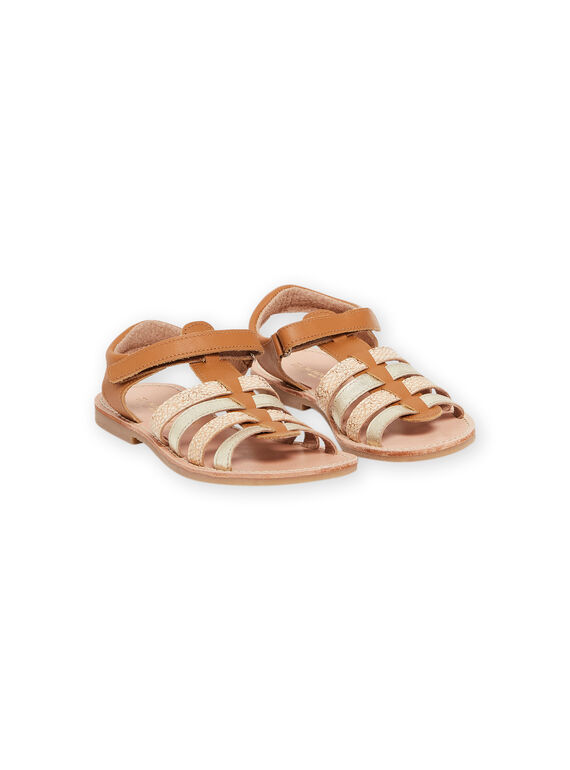 Sandalias de piel de color camel RASANDCAMEL / 23KK356AD0E804