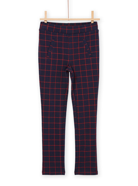 Pantalón azul y rojo elástico de cuadros PAJOMIL2 / 22W901D1PAN070