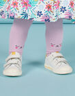 Leotardos lisos de color lavanda con estampado de ositos para niña MYIPLACOL / 21WI09O1COL326