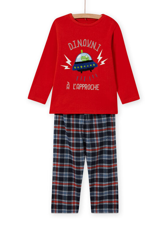 Pijama con estampado de extraterrestre para niño MEGOPYJSPA / 21WH1284PYJE414
