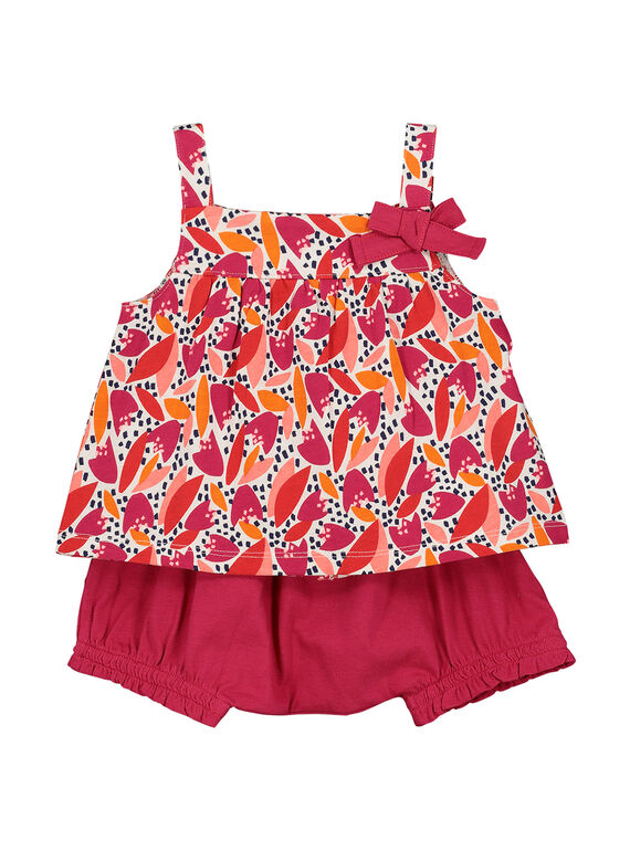 Conjunto de vestido y cubrepañal para bebé niña FIPLAENS1 / 19SG09P1ENS000