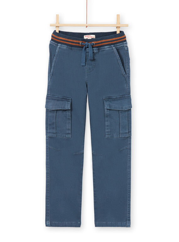 Pantalón azul con bolsillos para niño MOJOPAMAT3 / 21W90221PANC202