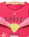 Pijama de color granada de super-heroína para niña NEFAPYJERO / 22SH11F4PYGF507