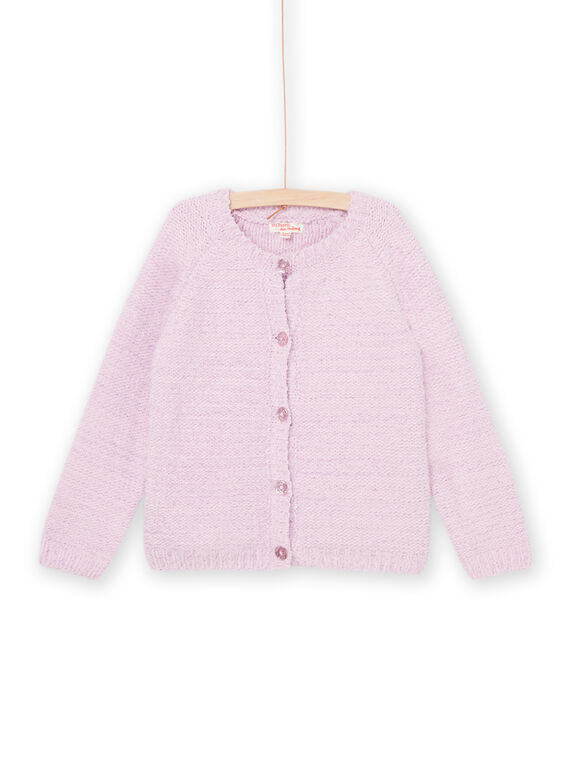 Cárdigan rosa de punto chenilla PAYJOCAR2 / 22W901D4CARH700