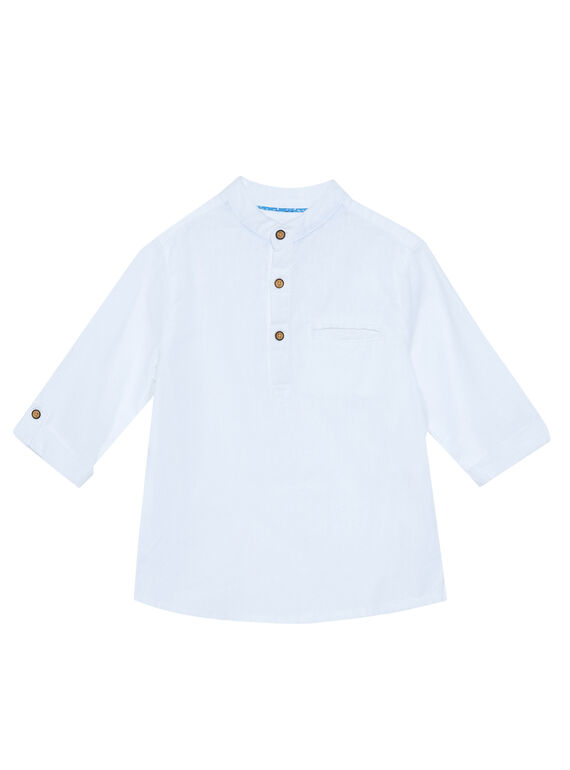 Camisa de color blanco lisa para niño JOSOCHEM2 / 20S90283CHM000