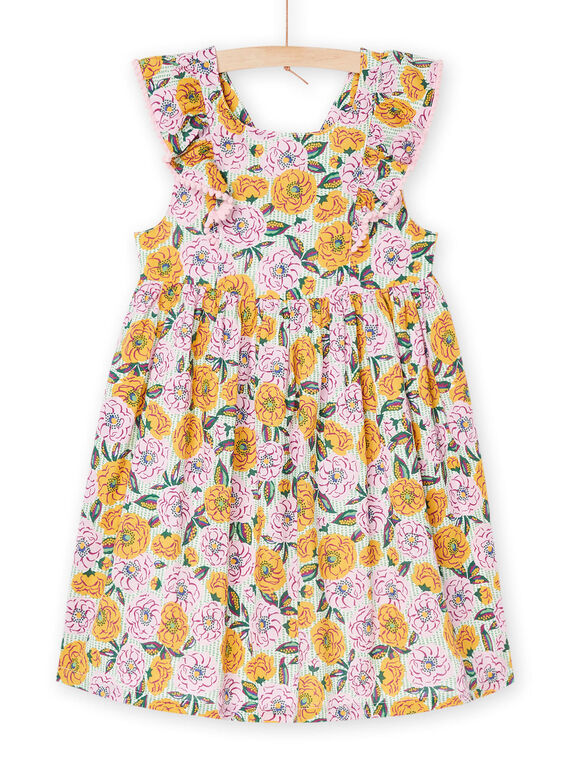 Vestido multicolor con estampado floral y de rayas RAEXOROB1 / 23S901V1ROB001