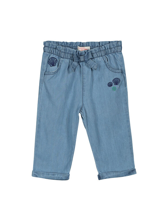 Pantalón de lona vaquera para bebé niña FINEPAN / 19SG09B1PAN721