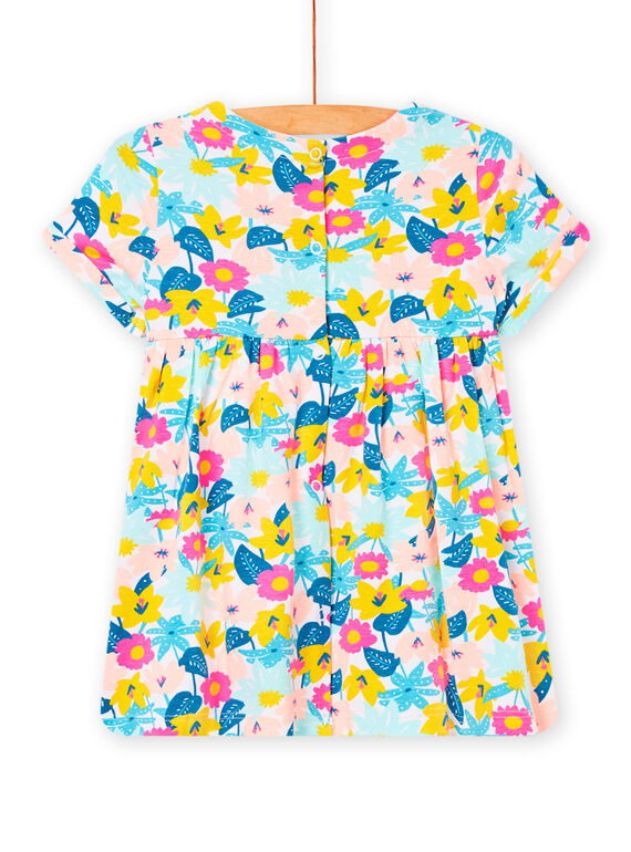 Vestido blanco con estampado floral para bebé niña NIPLAROB4 / 22SG09K3ROB000