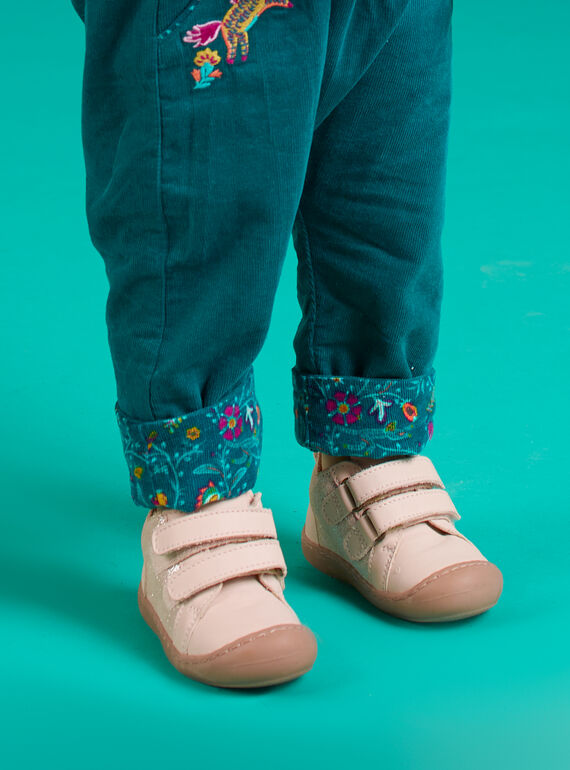 Botines de color rosa claro de piel bebé niña MIBOTIFLEXFI / 21XK3751D0F030