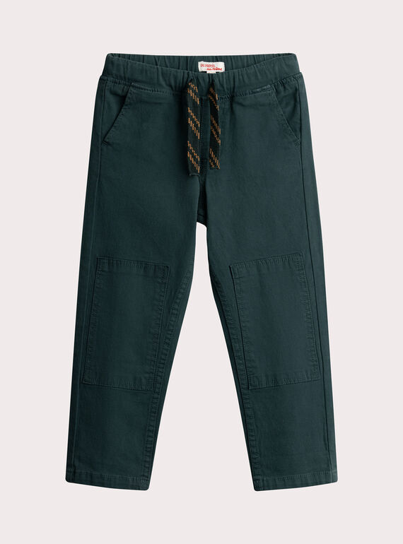 PantalonesVerde con parches de rodilla dobles para niño  VOKLIPAN / 24W90241PANG618