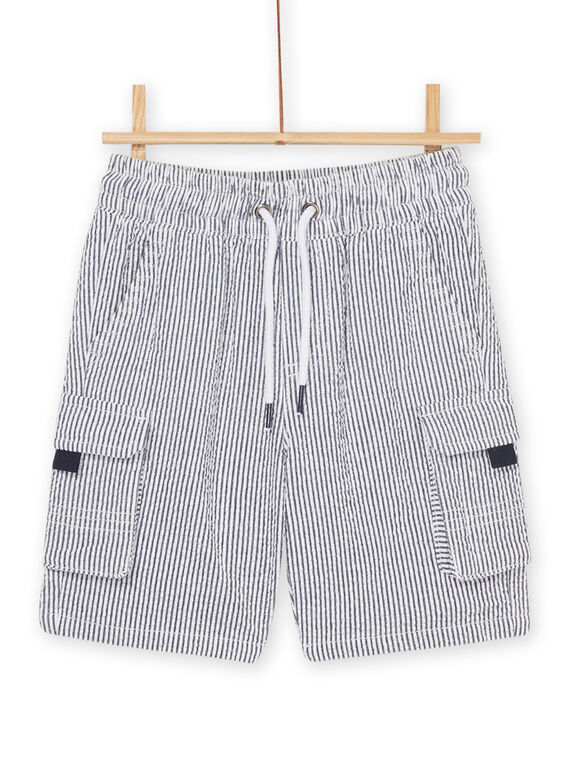 Bermudas grises con estampado de rayas ROJOBERPOCH1 / 23S90292BER705