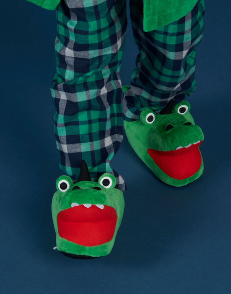 Zapatillas 3D verdes con cocodrilo para niño NOPANTCRO3D / 22KK3611PTD600