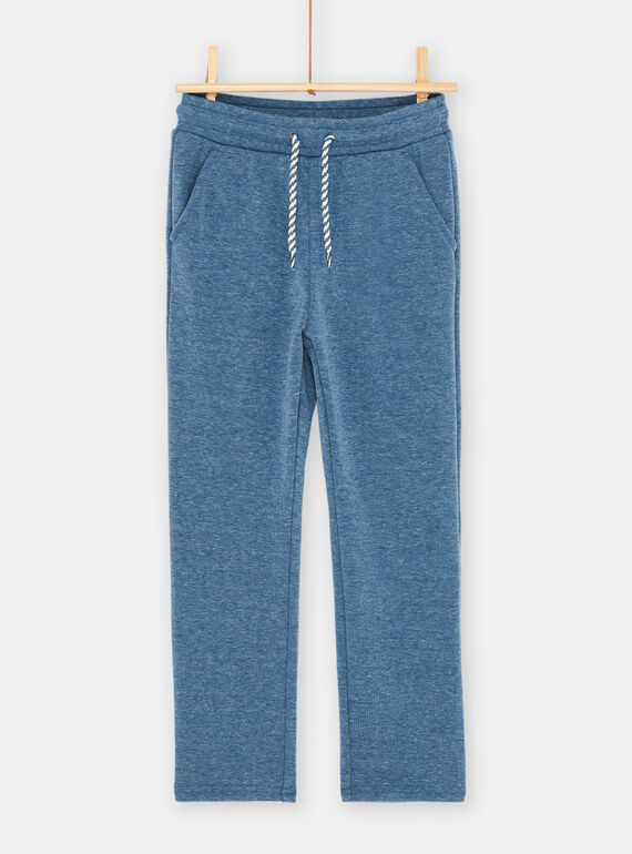 Pantalón azul jaspeado liso para niño SOJOPAFUR1 / 23W902N4PAN222