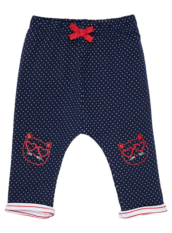 Pantalón de punto fino doble para niña JIGRAPAN / 20SG09E1PAN070