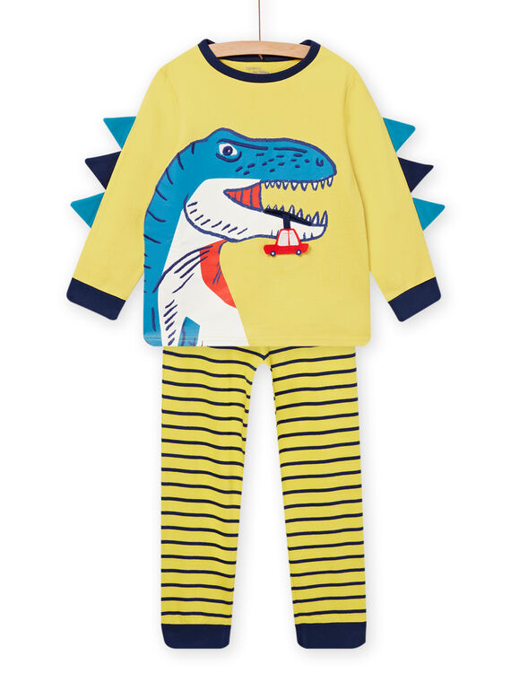 Pijama de color amarillo canario para niño NEGOPYJTREX / 22SH12G3PYJ117