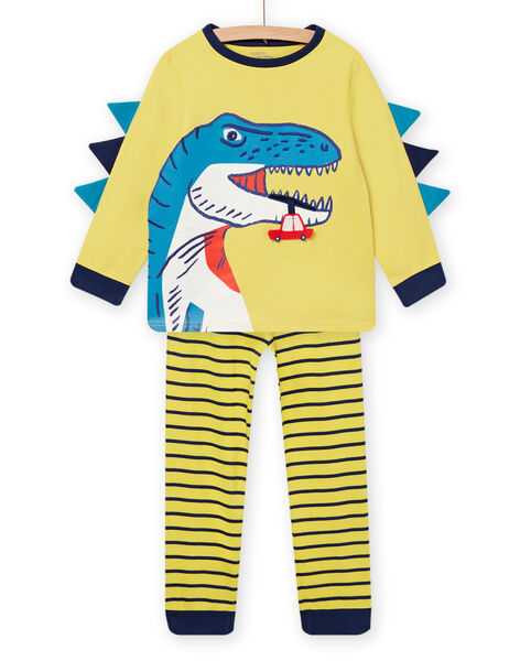 Pijama de color amarillo canario para niño NEGOPYJTREX / 22SH12G3PYJ117