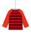 Camiseta de color coral, rojo y marrón con estampado de oso para bebé niña MUFUNTEE2 / 21WG10M1TML504
