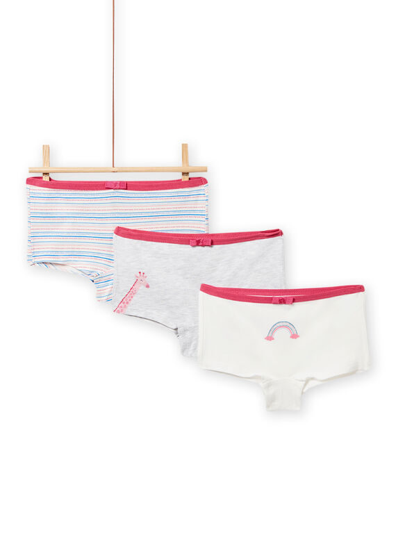Pack de 3 shortis a juego con estampado de fantasía para niña NEFAHOTGIR / 22SH11I1SHYJ920