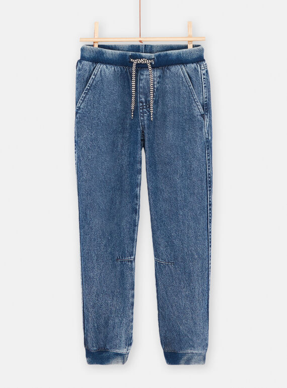 Vaquero azul con cintura elástica para niño SOFORJEAN / 23W902K1JEAP269