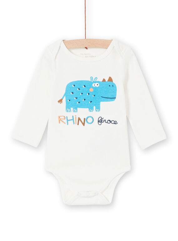 Body de manga larga con estampado de rinoceronte para bebé niño LEGABODRINO / 21SH142CBDL001