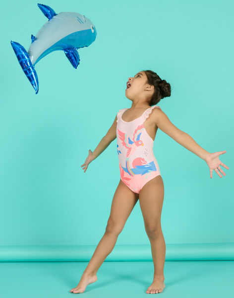 Bañador rosa empolvado para niña NYAMER4 / 22SI01L4MAID327