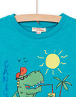 Camiseta azul con estampado de dinosaurios de vacas para niño NOJOTI2 / 22S90272TMCC242