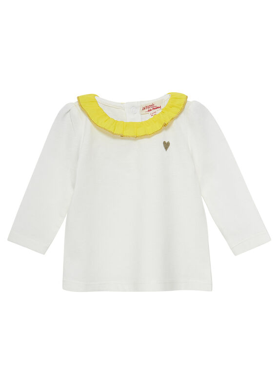 Camisita de manga larga de color crudo para niña recién nacida JIJOBRA4 / 20SG0944BRA001