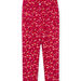 Pantalón con estampado floral ciruela para niña