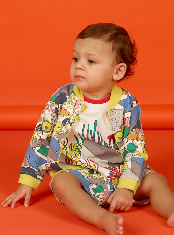 Cárdigan de color crudo para bebé niño LUVIGIL / 21SG10U1GIL001