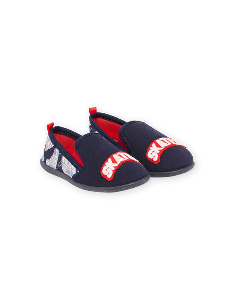 Patucos de color azul marino con estampado de skate y texto ROPANTSKATER / 23KK3641D0B070