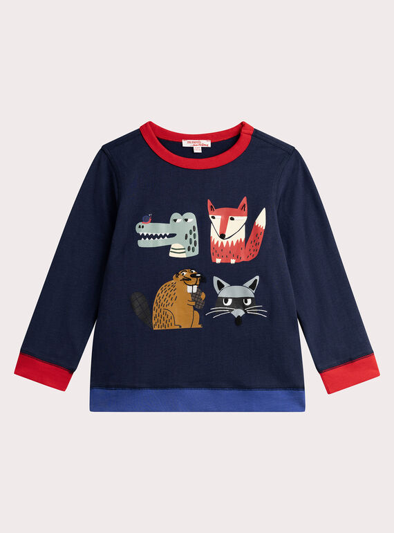 Camiseta marina animación retrato animal para niño  VOROTEE1 / 24W902P1TML705