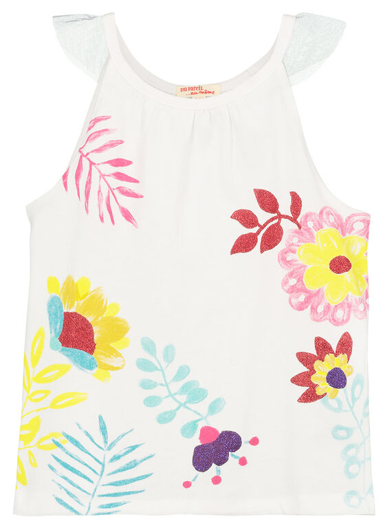 Camiseta de tirantes con estampado floral para niña FACADEB / 19S901D1DEB000