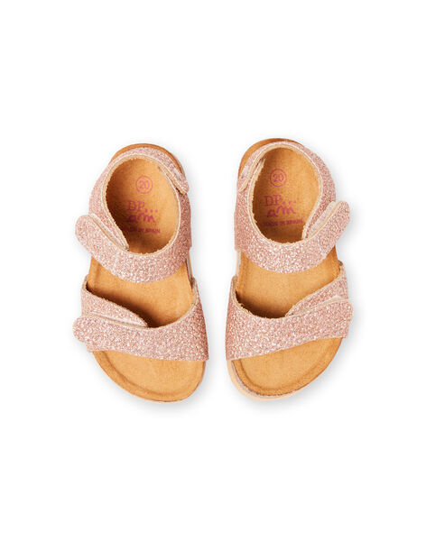 Sandalias de color rosa dorado para bebé niña LBFNUGOLD / 21KK3757D0EK009