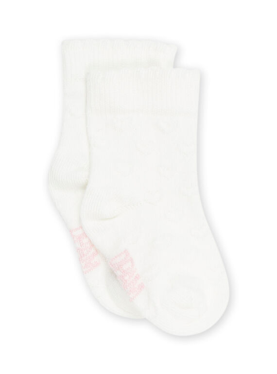 Calcetines de color crudo con estampado de corazones RYIJOSOQ4 / 23SI0978SOQ001
