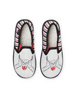 Zapatillas de casa gris jaspeado, negro y rojo para niño NOPANTCACHE / 22KK3621D0B943