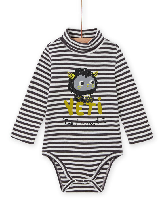 Body de rayas de cuello vuelto para bebé niño MUHIBOD / 21WG10U1BOD929