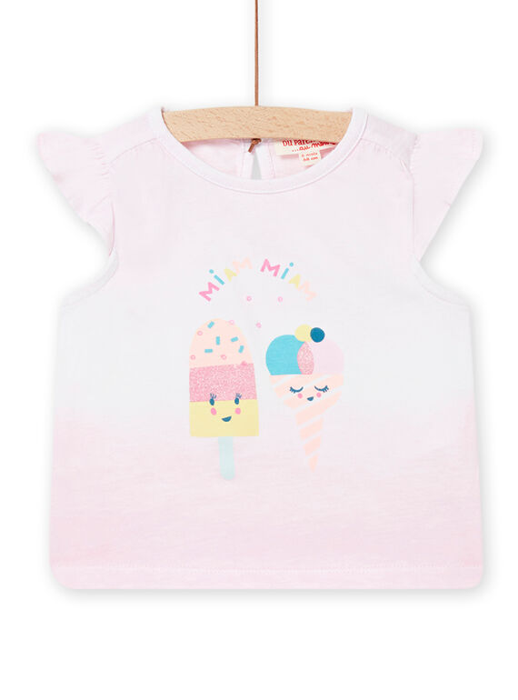 Camiseta rosa para bebé niña NIFICDEB / 22SG09U1DEBD303