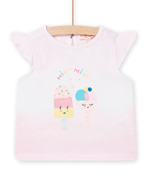 Camiseta rosa para bebé niña NIFICDEB / 22SG09U1DEBD303